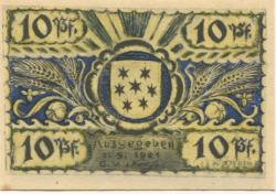 Volkstedt (heute: Rudolstadt) - Gemeinde - 1.9.1921 - 10 Pfennig 