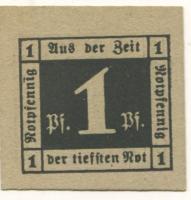 Waldenburg (heute: PL-Walbrzych) - (Stadt) - -- - 1 Pfennig