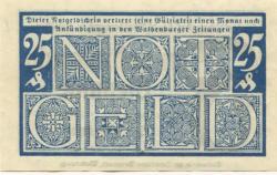 Waldenburg (heute: PL-Walbrzych) - Stadt - 10.10.1920 - 25 Pfennig
