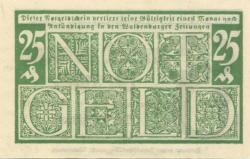 Waldenburg (heute: PL-Walbrzych) - Stadt - 10.10.1920 - 25 Pfennig