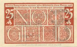 Waldenburg (heute: PL-Walbrzych) - Stadt - 10.10.1920 - 25 Pfennig