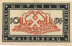 Waldenburg (heute: PL-Walbrzych) - Stadt - 1921 - 10 Pfennig