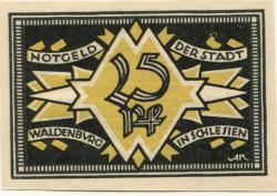 Waldenburg (heute: PL-Walbrzych) - Stadt - 1921 - 25 Pfennig