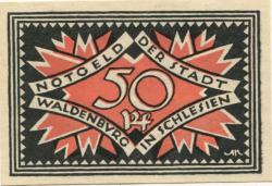 Waldenburg (heute: PL-Walbrzych) - Stadt - 1921 - 50 Pfennig