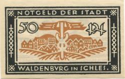 Waldenburg (heute: PL-Walbrzych) - Stadt - 1921 - 50 Pfennig