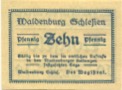 Waldenburg (heute: PL-Walbrzych) - Stadt - 20.8.1921 - 10 Pfennig 