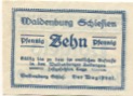 Waldenburg (heute: PL-Walbrzych) - Stadt - 20.8.1921 - 10 Pfennig