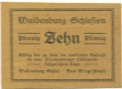 Waldenburg (heute: PL-Walbrzych) - Stadt - 20.8.1921 - 10 Pfennig