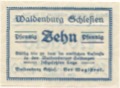 Waldenburg (heute: PL-Walbrzych) - Stadt - 20.8.1921 - 10 Pfennig