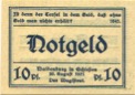 Waldenburg (heute: PL-Walbrzych) - Stadt - 20.8.1921 - 10 Pfennig