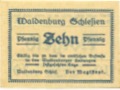 Waldenburg (heute: PL-Walbrzych) - Stadt - 20.8.1921 - 10 Pfennig