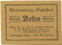 Waldenburg (heute: PL-Walbrzych) - Stadt - 20.8.1921 - 10 Pfennig