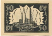 Waldenburg (heute: PL-Walbrzych) - Stadt - November 1921 - 50 Pfennig