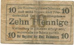 Waldenburg (heute: PL-Walbrzych) - Stadt - -- - 10 Pfennig