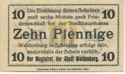 Waldenburg (heute: PL-Walbrzych) - Stadt - -- - 10 Pfennig