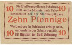 Waldenburg (heute: PL-Walbrzych) - Stadt - -- - 10 Pfennig