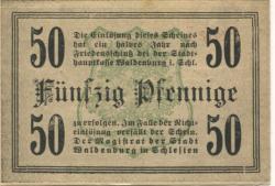 Waldenburg (heute: PL-Walbrzych) - Stadt - -- - 50 Pfennig