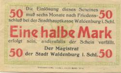 Waldenburg (heute: PL-Walbrzych) - Stadt - -- - 1/2 Mark