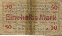 Waldenburg (heute: PL-Walbrzych) - Stadt - -- - 1/2 Mark