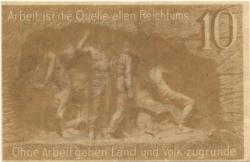 Waldenburg (heute: PL-Walbrzych) - Stadt - 1.2.1920 - 10 Pfennig