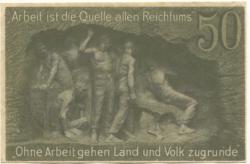 Waldenburg (heute: PL-Walbrzych) - Stadt - 1.2.1920 - 50 Pfennig