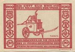 Waldenburg (heute: PL-Walbrzych) - Stadt - 19.9.1920 - 19.12.1920 - 50 Pfennig