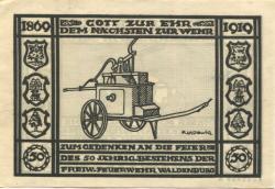 Waldenburg (heute: PL-Walbrzych) - Stadt - 19.9.1920 - 19.12.1920 - 50 Pfennig
