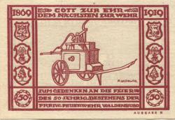Waldenburg (heute: PL-Walbrzych) - Stadt - 19.9.1920 - 19.12.1920 - 50 Pfennig