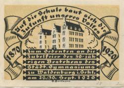 Waldenburg (heute: PL-Walbrzych) - Stadt - 29.9.1920 - 31.12.1920 - 50 Pfennig