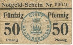 Waltershausen - Stadt - - 1.7.1920 - 50 Pfennig