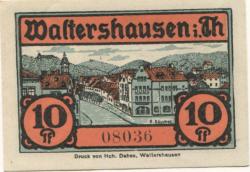 Waltershausen - Stadt - 1.7.1921 - 10 Pfennig 