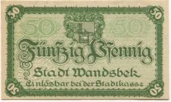Wandsbek (heute: Hamburg) - Stadt - 1.10.1918 - 50 Pfennig