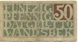 Wandsbek (heute: Hamburg) - Stadt - Dezember 1919 - 50 Pfennig