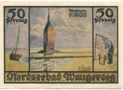 Wangerooge - Gewerbe- und Handelsbank Oldenburg, Zweigstelle Wangerooge - -- - 50 Pfennig