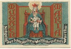 Wartha (heute: PL-Bardo) - Stadt - 5.7.1921 - 50 Pfennig