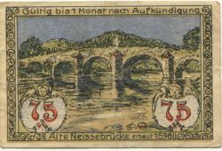 Wartha (heute: PL-Bardo) - Stadt - 11.8.1921 - 75 Pfennig