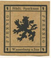 Wasserburg - Städtische Sparkasse - 1920 - 1 Pfennig 