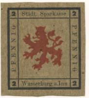 Wasserburg - Städtische Sparkasse - 1920 - 2 Pfennig 