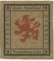 Wasserburg - Städtische Sparkasse - 1920 - 2 Pfennig