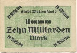 Wattenscheid (heute: Bochum) - Stadt - 25.10.1923 - 10 Milliarden Mark