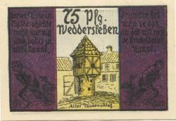 Weddersleben (heute: Thale) - Gemeinde - 1921 - 75 Pfennig 