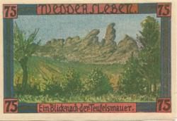 Weddersleben (heute: Thale) - Gemeinde - 1.7.1921 - 75 Pfennig 