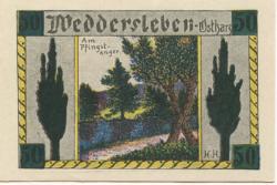 Weddersleben (heute: Thale) - Gemeinde - September 1921 - 50 Pfennig 