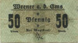 Weener - Flecken - 17.8.1920 - 50 Pfennig 