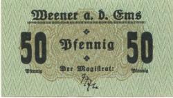 Weener - Flecken - 17.8.1920 - 50 Pfennig 