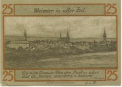 Weimar - Stadt - 1.3.1921 - 25 Pfennig