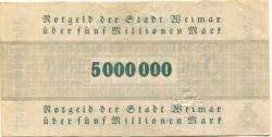 Weimar - Stadt - 1.9.1923 - 5 Millionen Mark