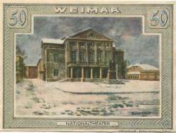 Weimar - Riecke, L. - Dezember 1921 - 50 Pfennig