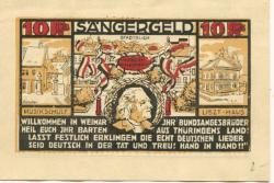 Weimar - Thüringer Sängerfest - 1.7.1921 - 15.7.1921 - 10 Pfennig