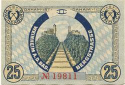 Weinheim - Stadt - 27.3.1918 - 25 Pfennig